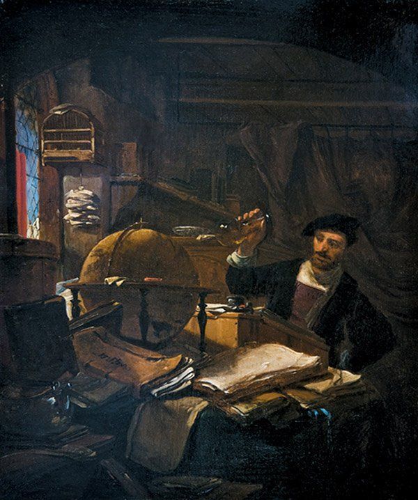The Alchemist in His Studio by Thomas Wyck